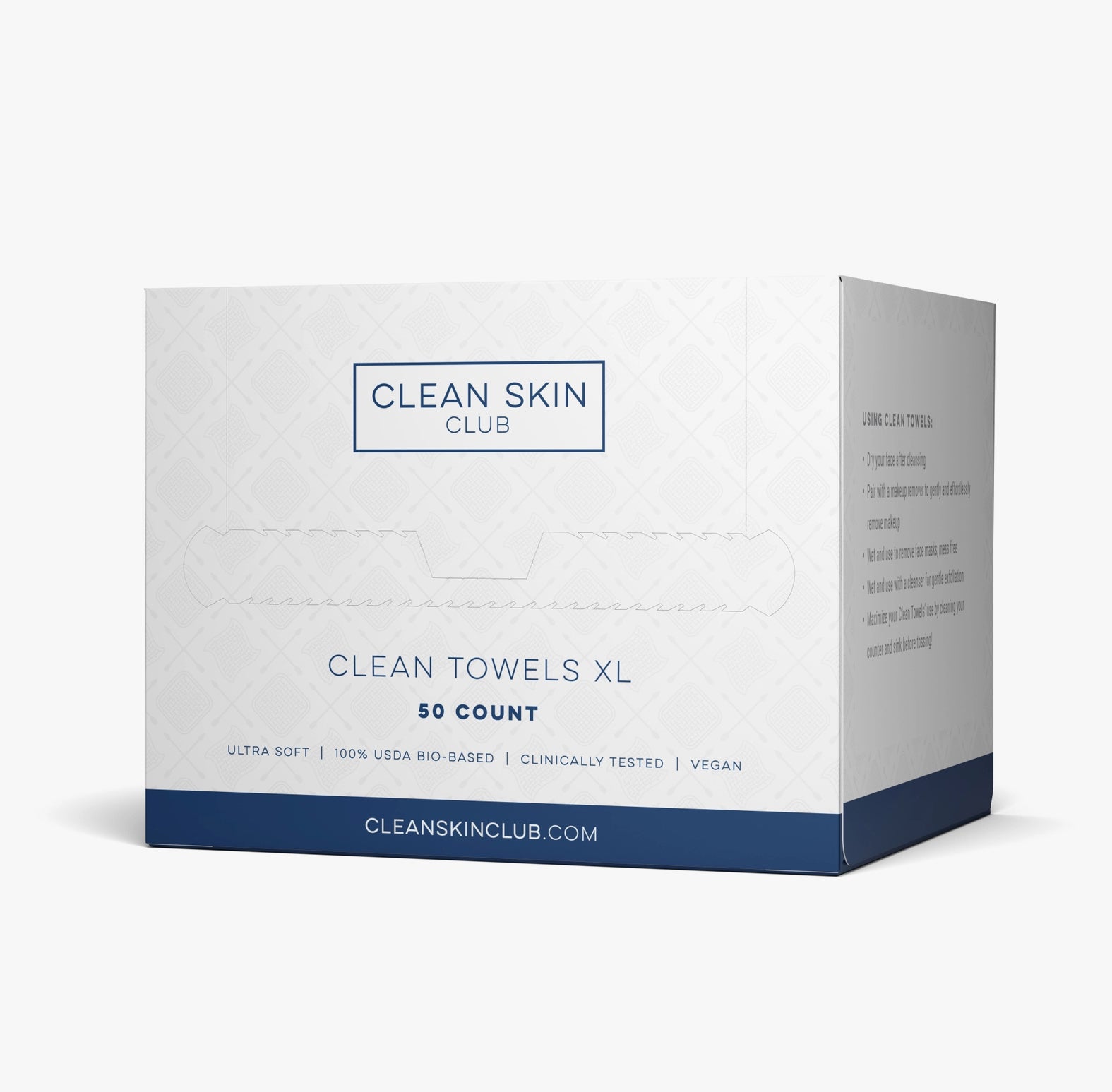 Clean Skin Club Clean Towels XL Supreme - 50 Count - White - 467 requests